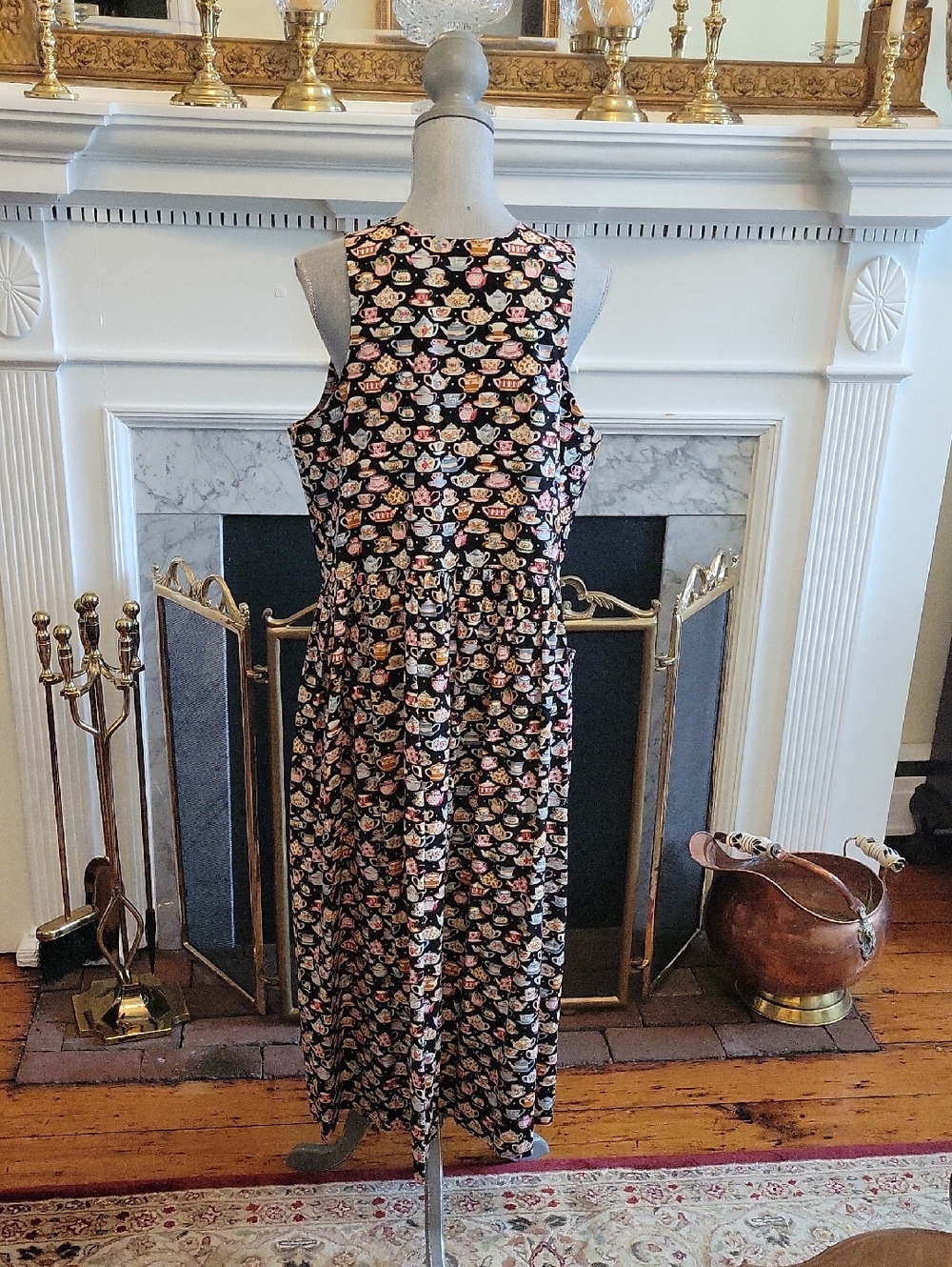 Vtg Dogwood Lane Teacup Jumper Dress - Picture 5 of 8